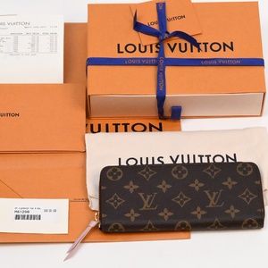 LOUIS VUITTON Monogram Clemence Wallet M61298 Rose Ballerine NIB